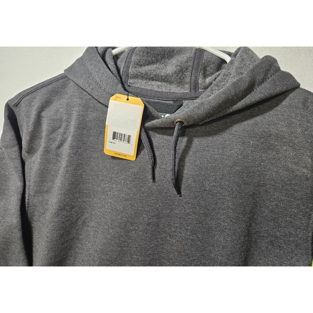 Carhartt Loose Fit Midweight Hoodie, Carbon Heather Gray, TS0288-M, Men's SM - Picture 3 of 10